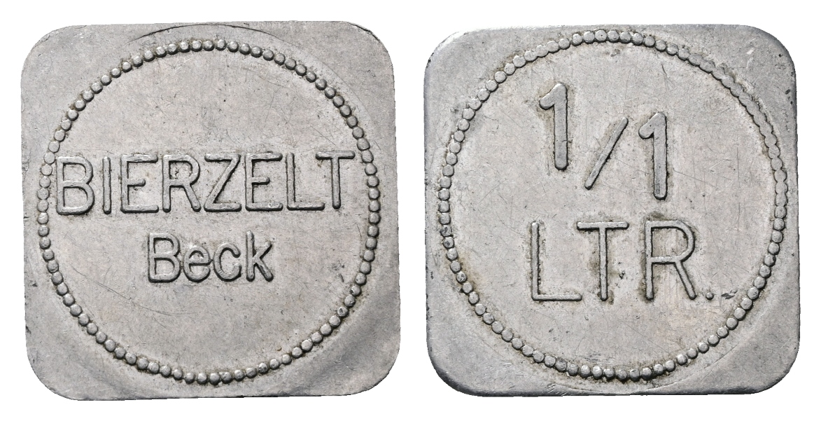  Bayern; Bischofsheim; Bierzelt Beck; 1/1 Ltr.; Menzel 2884.2   