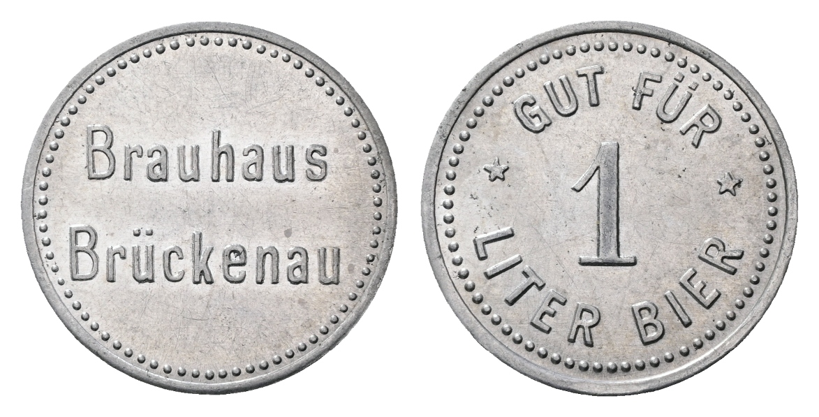  Bayern; Brückenau; Brauhaus Brückenau; Gut für 1 Liter Bier; Menzel 3822.2   