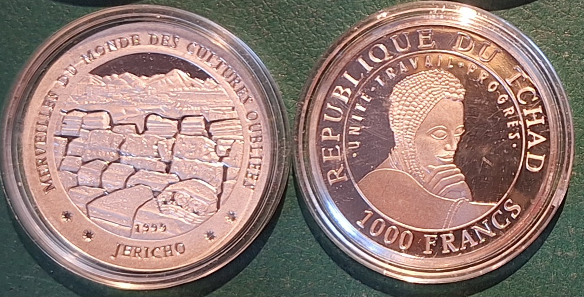  Tschad, 2x1000 Francs, 1999 Silber 30g fein (chin.oz) gekapselt   