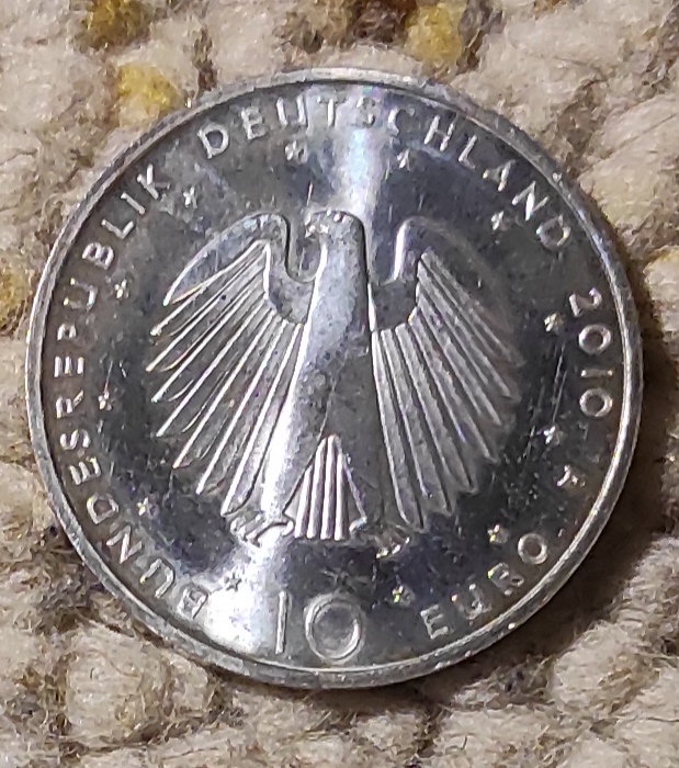  Deutschland 10 Euro 2010, SILBER, Deutsche Wiedervereinigung   