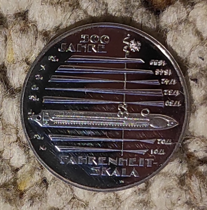  Deutschland 10 Eiro 2014, Silber, Fahrenheit   
