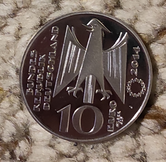  Deutschland 10 Eiro 2014, Silber, Fahrenheit   