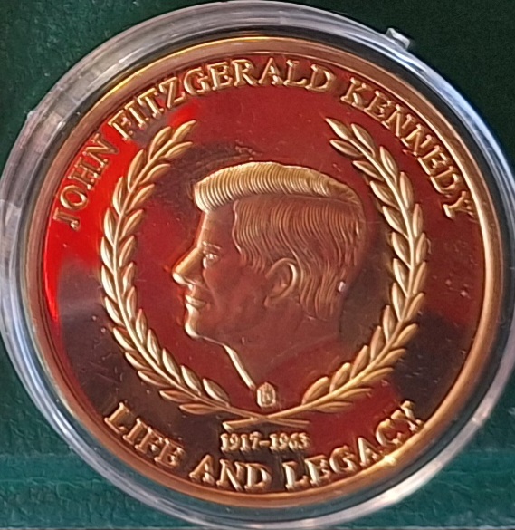  Medaille vergoldet Rede von John F. Kennedy am 26. Juni 1963 Serie Leben und Vermächtis   