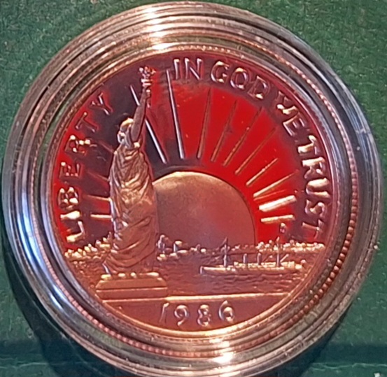  USA, 1/2 DOLLAR, Gedenkausgabe 100 Jahre Freiheitsstatue 1986   