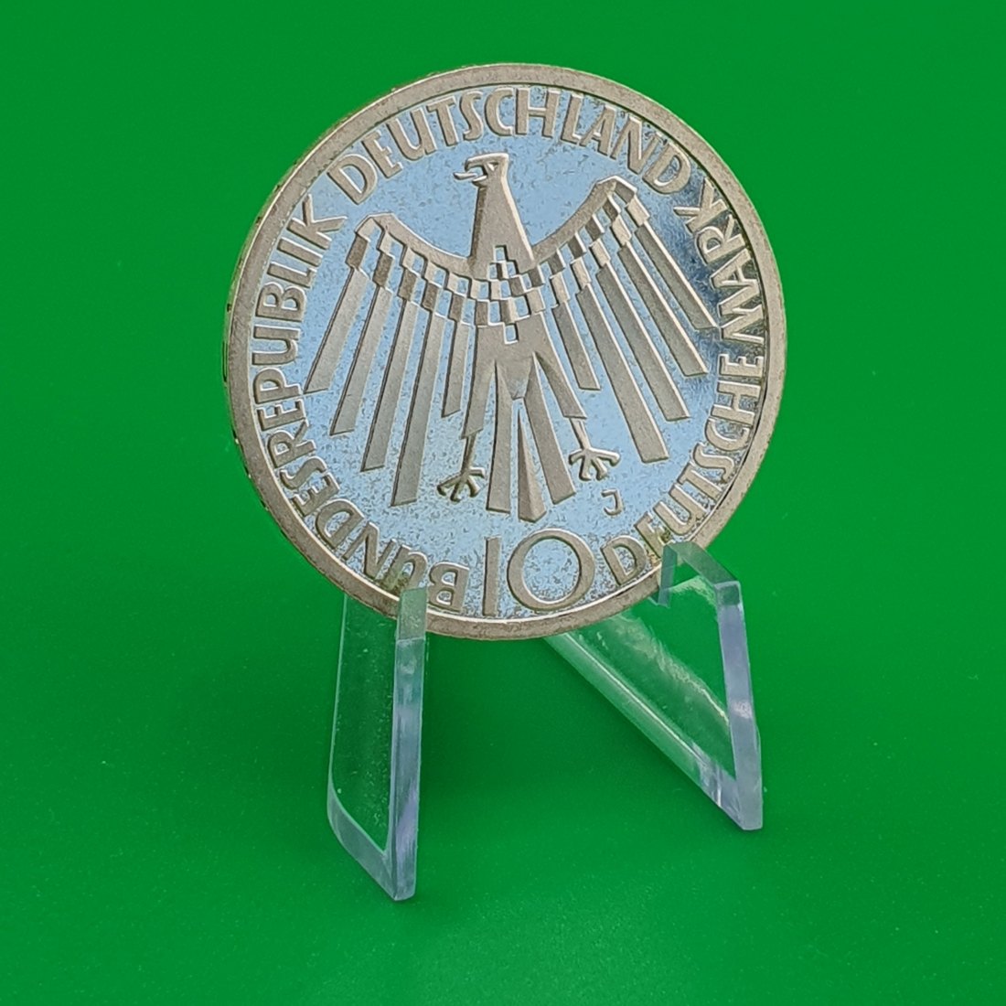  Deutschland 10 Mark 1972 J – Olympische Spiele München – Emblem „In Deutschland“ – Silber 9,69g fein   
