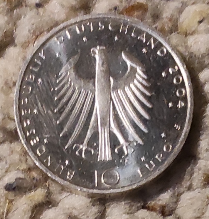  Deutschland 10 Eiro 2004 F, SILBER, Eduard Mörike   