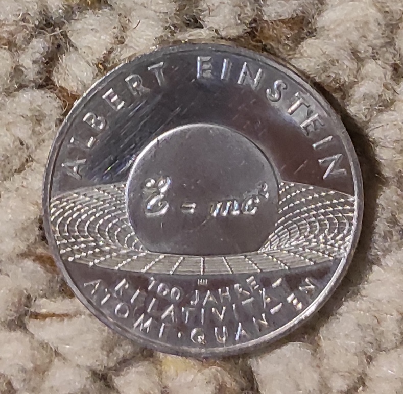  Deutschland 10 Eiro 2005, SILBER, 100 Jahre Relativitätstheorie von Albert Einstein   