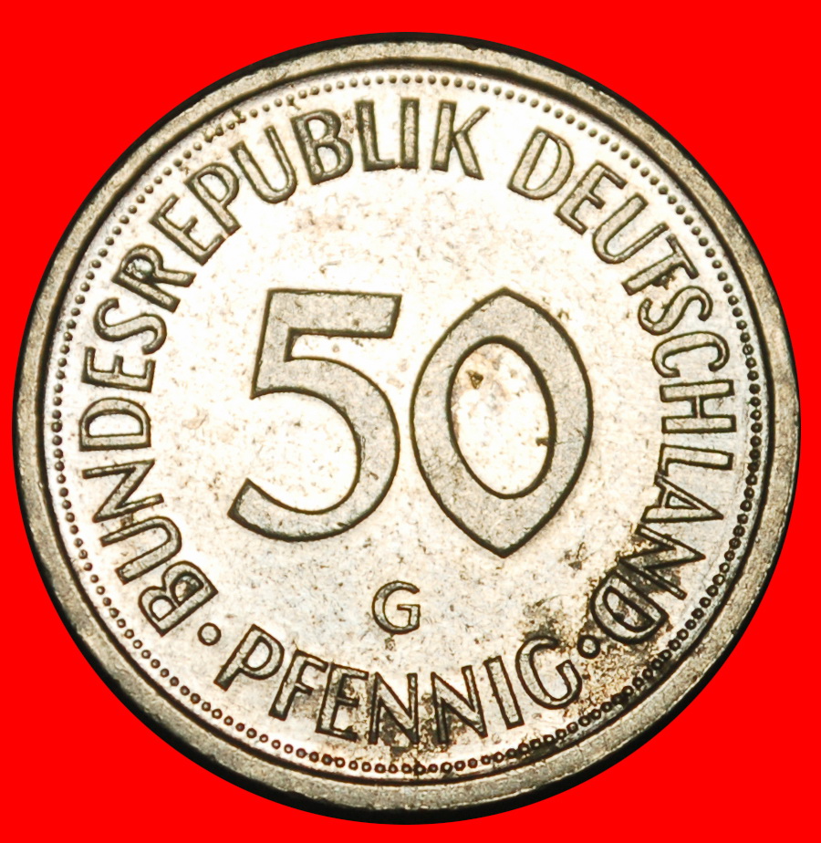 Ⰺ NOT COMMUNIST (1949-2001):GERMANY ★ 50 PFENNIGS 1991G BADEN-WUERTTEMBERG! ★LOW START ★ NO RESERVE!
