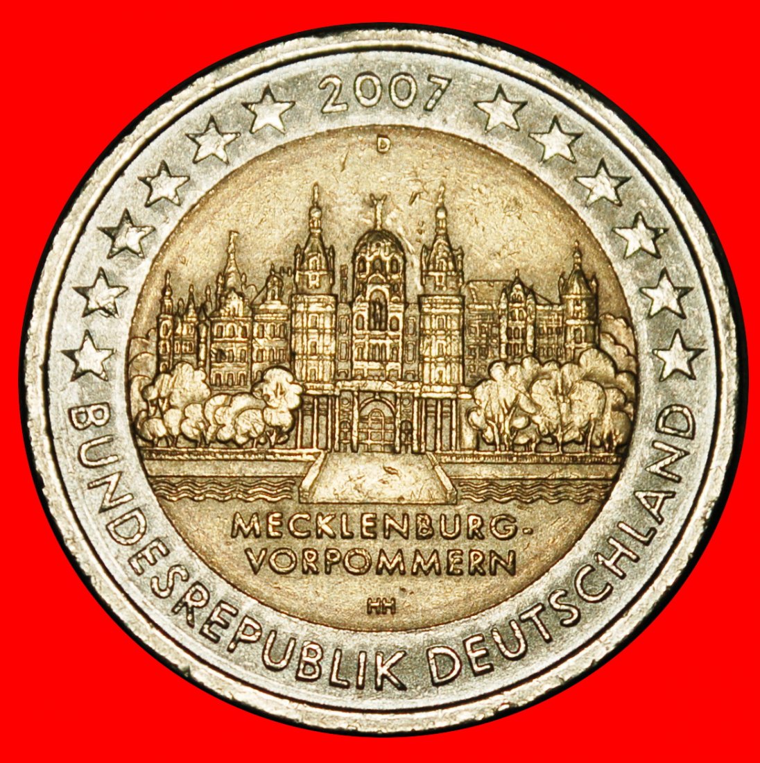 Ⰺ MECKLENBURG-VORPOMMERN:GERMANY★2 EUROS 2007D BAVARIA NON-PHALLIC 2007-2026★LOW START ★ NO RESERVE!