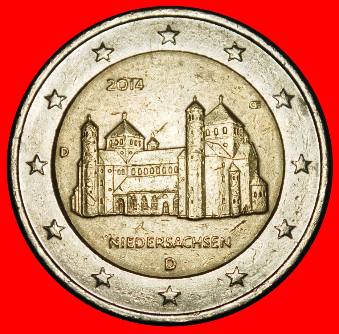 Ⰺ LOWER SAXONY: GERMANY ★ 2 EUROS 2014D★BAVARIA NON-PHALLIC 2007-2026★LOW START ★ NO RESERVE!