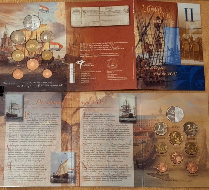  Niederlande, 3,88 Euro, 2002, 400 Jahre VOC NR.II Thema Schiffe - Silber ex. 10.000   