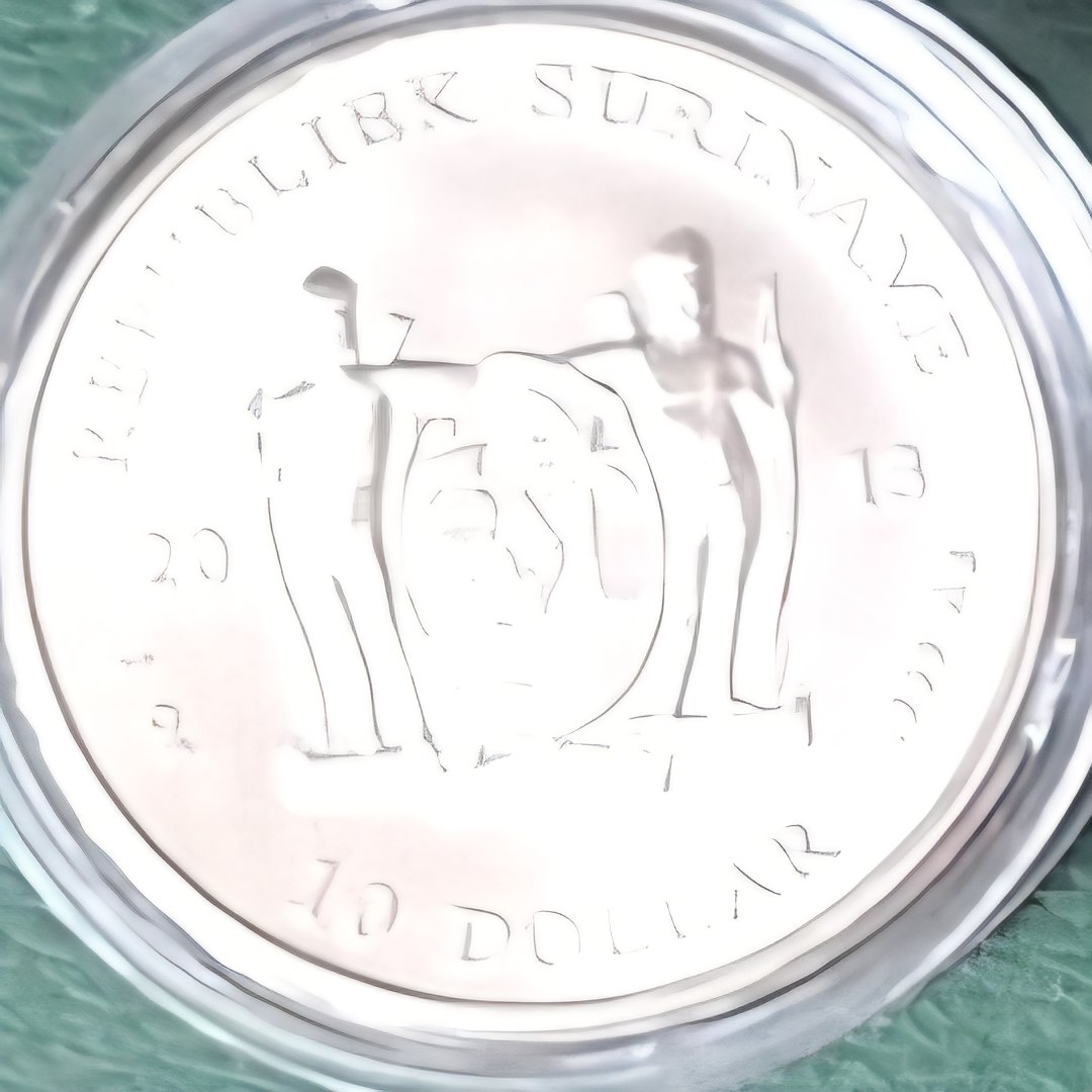  Suriname, 10 Dollar, 2013 1oz Silber fein gekapselt   