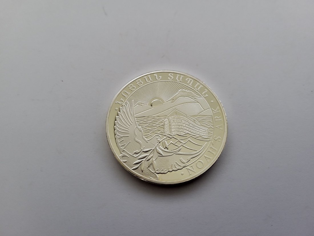  500 Dram 2017 Arche Noah 1 Oz Die 12 berühmtesten Silbermünzen der We Armenien Spittalgold9800 (5455   