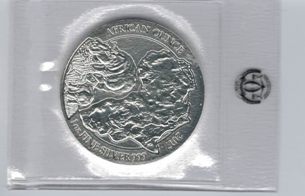  50 Amafaranga 2017 Hippopotamus 1 Oz Unze Silbermünze 999 Rwanda Ruanda Spittalgold9800 (5455   