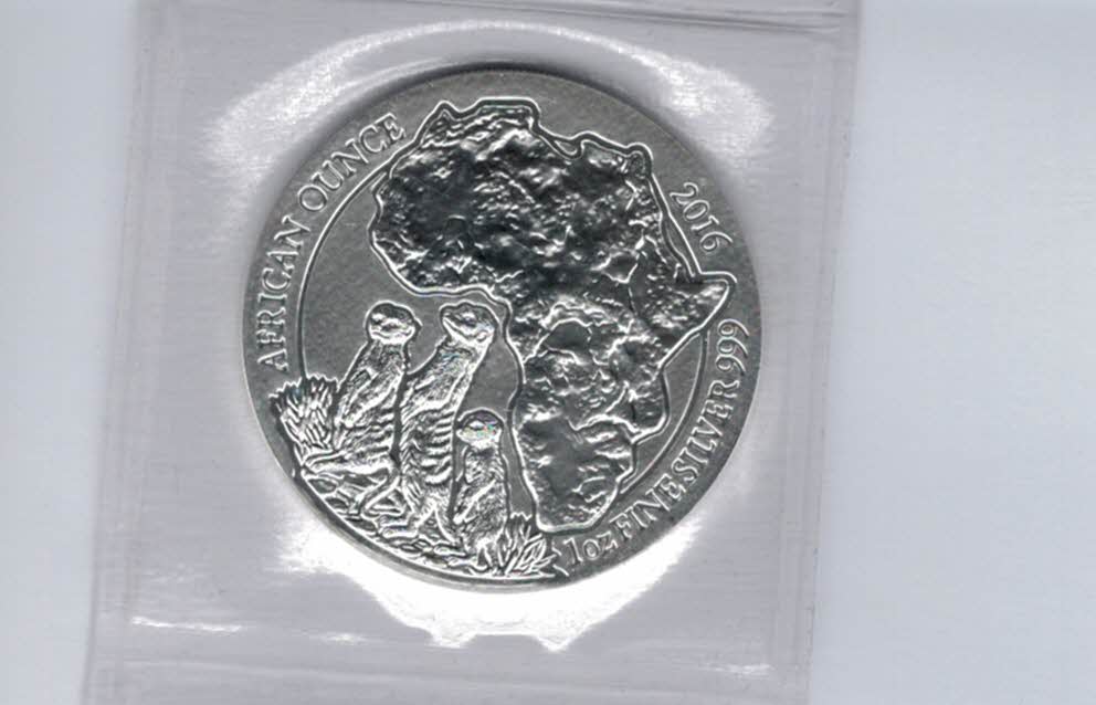  50 Amafaranga 2016 Erdmännchen 1 Oz Unze Silbermünze 999 Rwanda Ruanda Spittalgold9800 (5455   