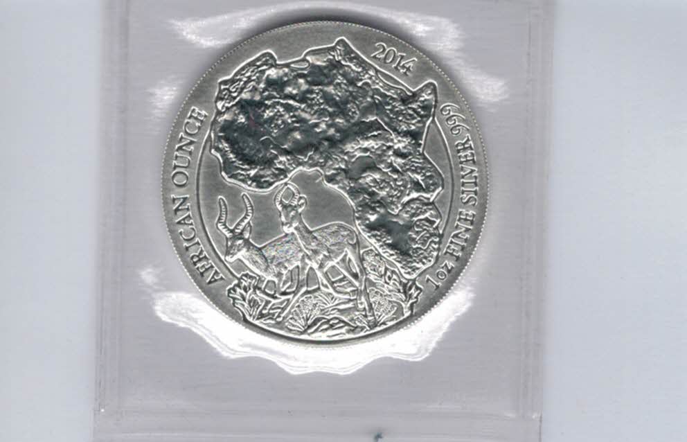  50 Amafaranga 2014 Impala 1 Oz Unze Silbermünze 999 Rwanda Ruanda Spittalgold9800 (5455   