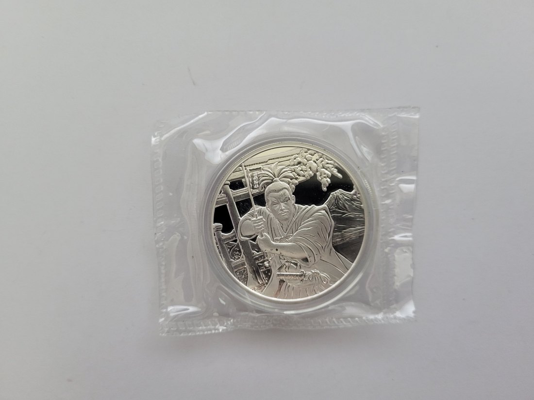  50 Cents 2022 Ancient Wareriors Samurai 1 Oz Unze Silbermünze 999 Fiji Fidschi Spittalgold9800 (5455   