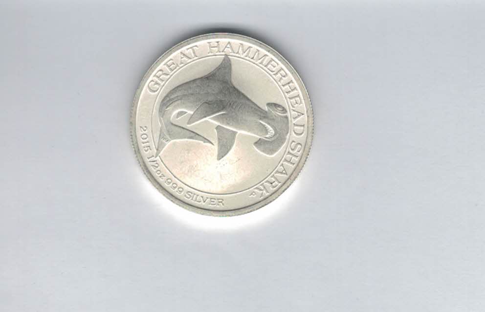  50 Cents 2015 Great Hammerheard Shark 1/2 Oz Silbermünze 999 Australien Spittalgold9800 (4559   