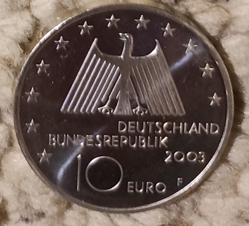  Deutschland 10 €uro 2003 F, SILBER, Ruhrgebiet   