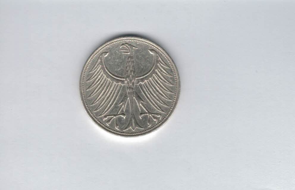  5 Mark 1951 F silber 7g fein BRD Deutschland Spittalgold9800 (4601   