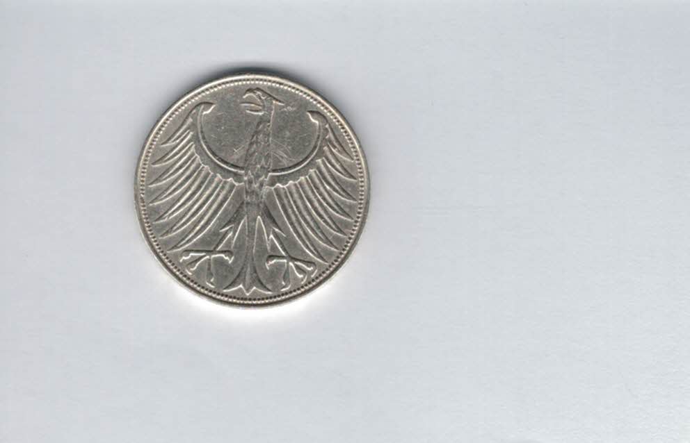  5 Mark 1951 G silber 7g fein BRD Deutschland Spittalgold9800 (4601   