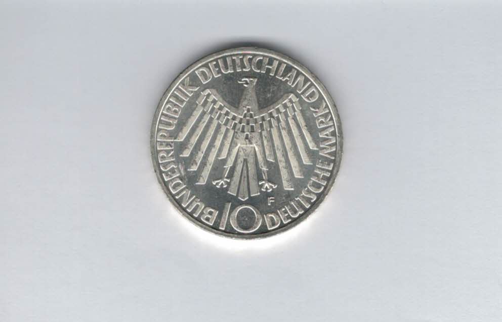  10 Mark 1972 F Strahlenspirale Deutschland 9,68g fein silbe BRD Deutschland Spittalgold9800 (04603/2   