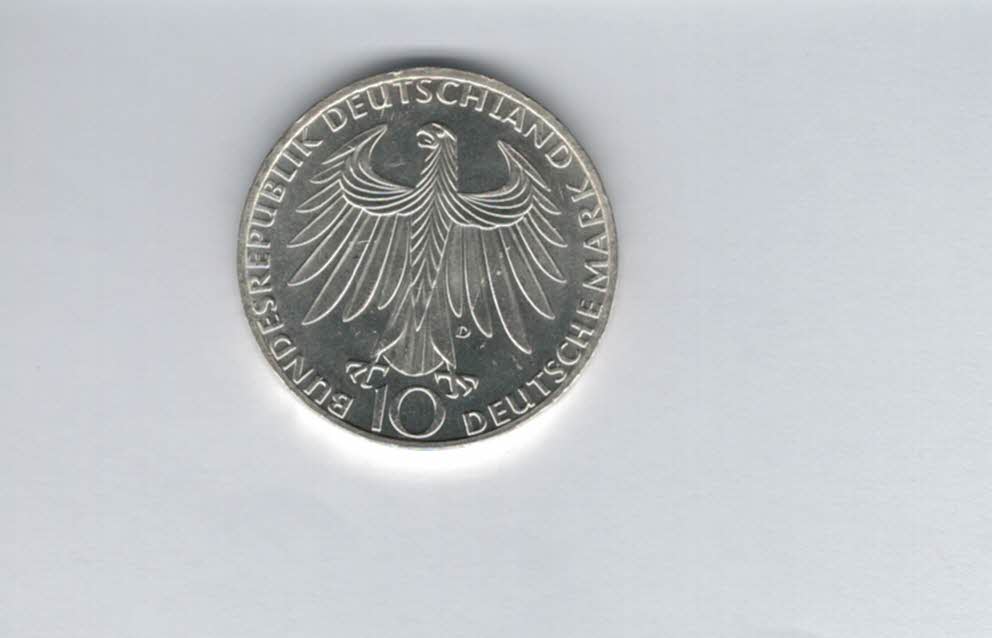  10 Mark 1972 D SportlerIn 9,68g fein silber BRD Deutschland Spittalgold9800 (4603/13   