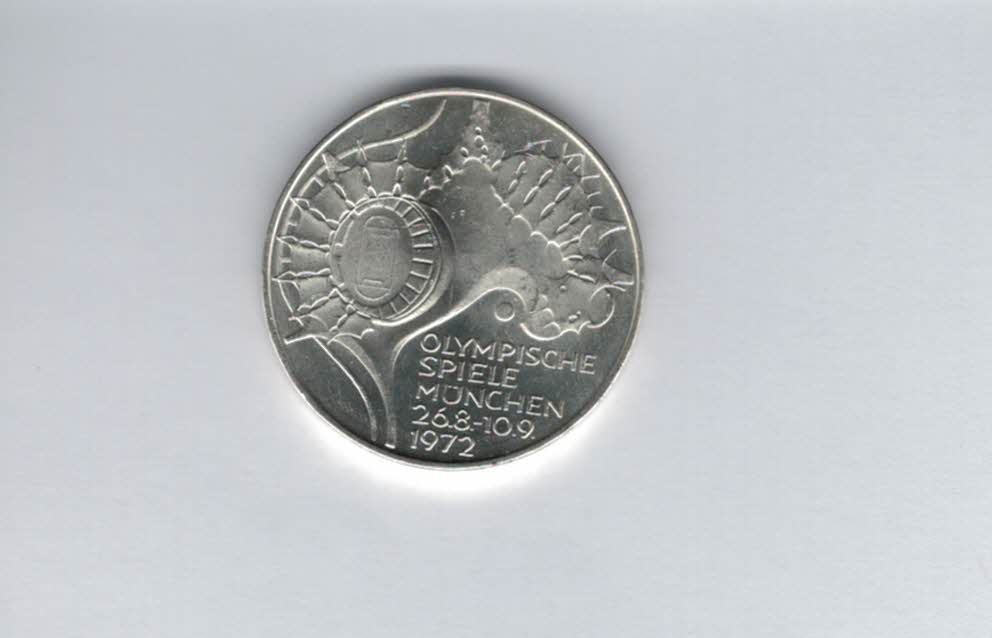  10 Mark 1972 F Stadion 9,68g fein silber BRD Deutschland Spittalgold9800 (4603/18   