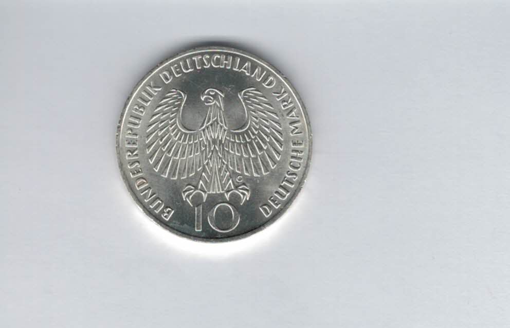  10 Mark 1972 G Flamme 9,68g fein silber BRD Deutschland Spittalgold9800 (4603/23   