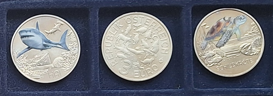  Österreich 2x3 Euro 2018/2019 Tier-Taler   