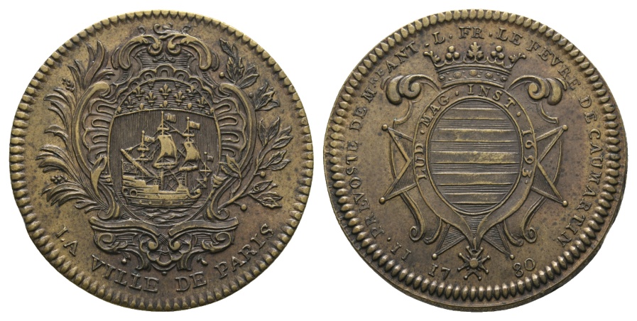  Paris, Cu-Jeton 1780; 10,88 g, Ø 33 mm   