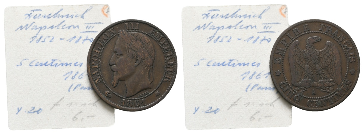  Frankreich, Kleinmünze 1861   