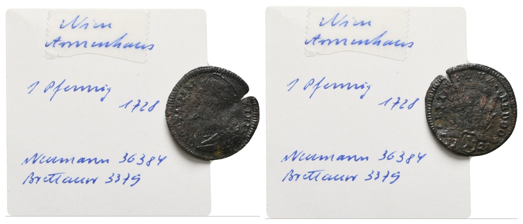  Wiener Armenhauses, Kleinmünze 1728   