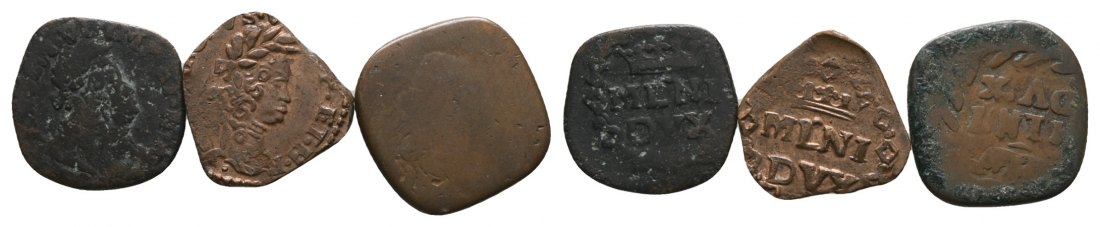  Ausland, 3 Kleinmünzen   