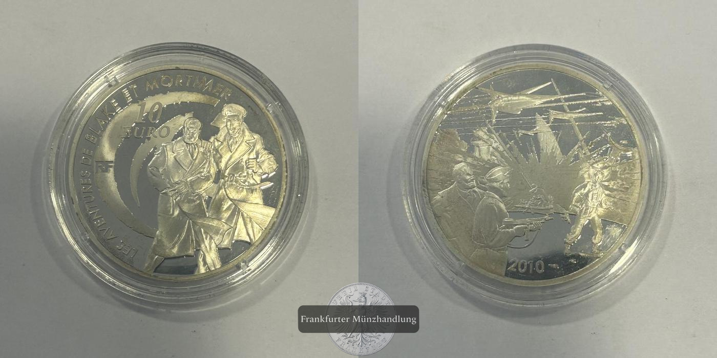  Frankreich 10 Euros (Blake and Mortimer) 2010 FM-Frankfurt KM#1717 Feinsilber: 19,980g   