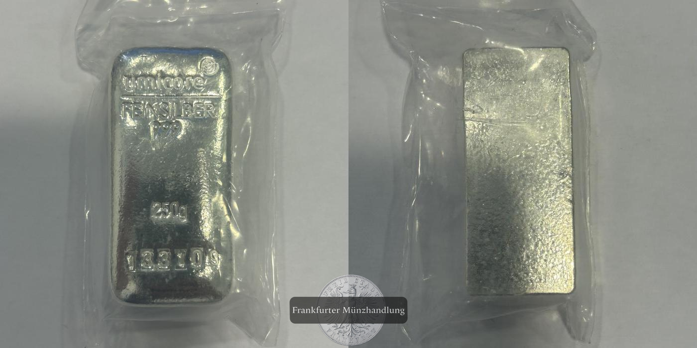  Umicore Silberbarren 250g 0.999er FM-Frankfurt   