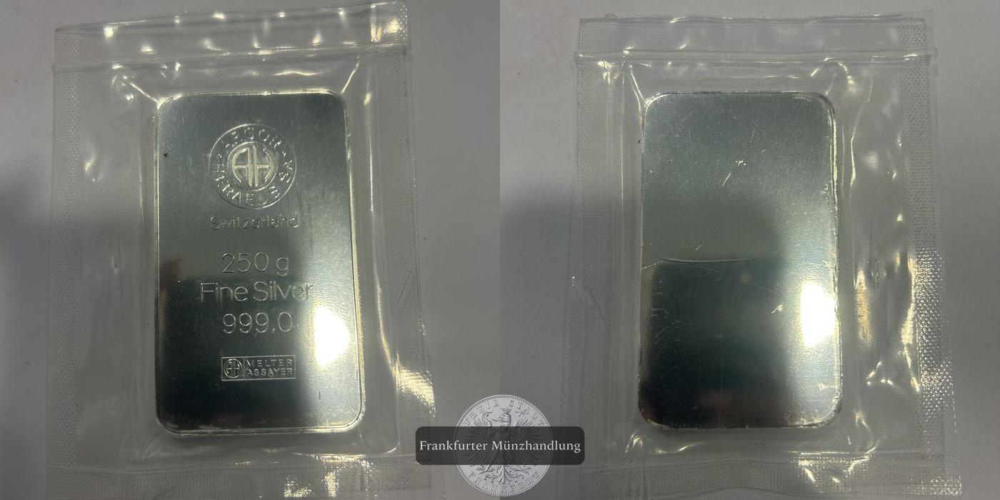  Argor Heraeus SA Silberbarren 250g 0.999er FM-Frankfurt   