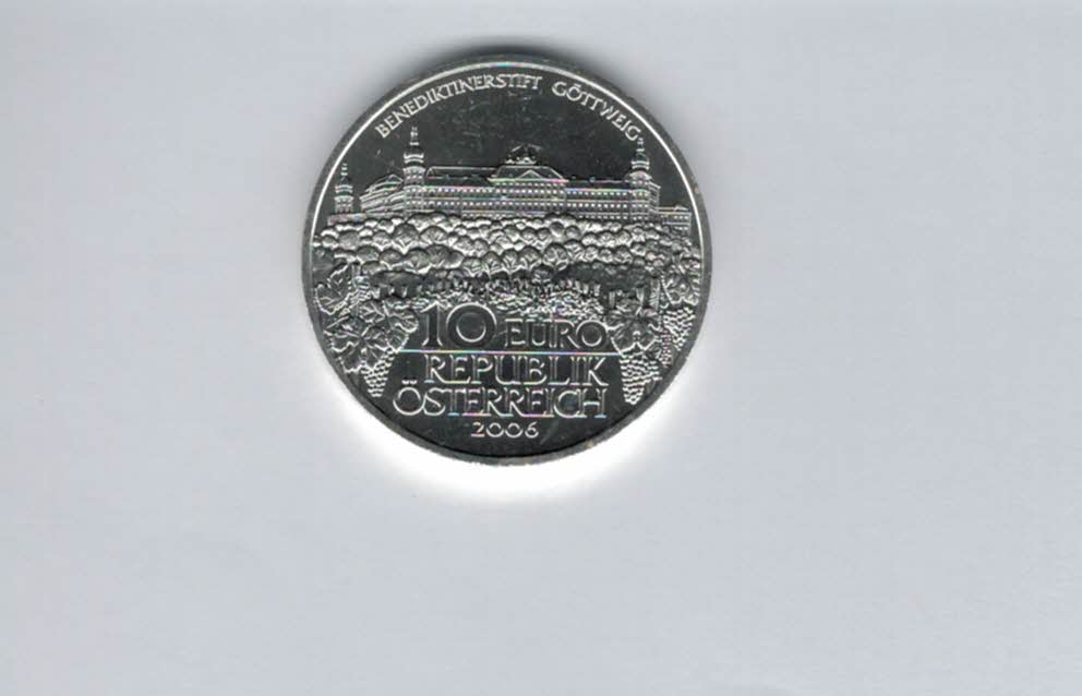  10 Euro 2006 Stift Göttweig  silber 925/16g fein Österreich Spittalgold9800 (4971/10   