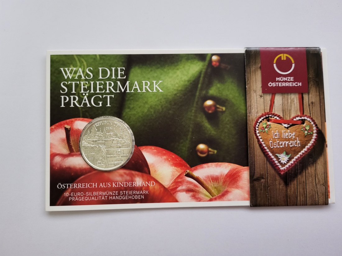  10 Euro 2012 Steiermark Kinderhand silber 16g fein Blister Österreich Spittalgold9800 (4971   