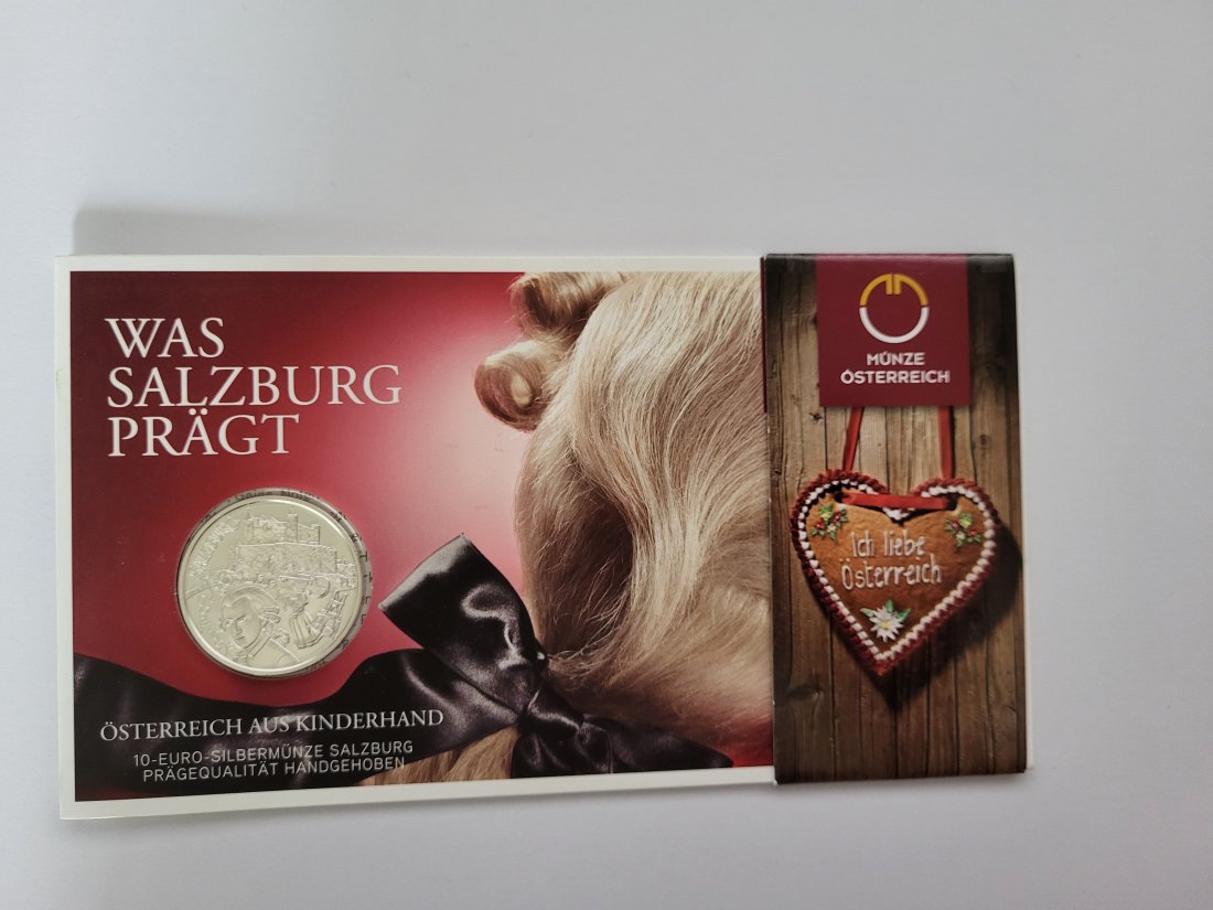  10 Euro 2012 Salzburg Kinderhand silber 16g fein Blister Österreich Spittalgold9800 (4971   