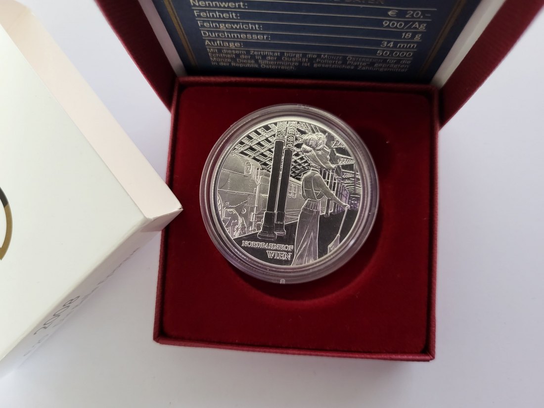  20 Euro 2008 Die Belle Epoque 900/20g 18g fein silber Österreich Spittalgold9800 (5370   