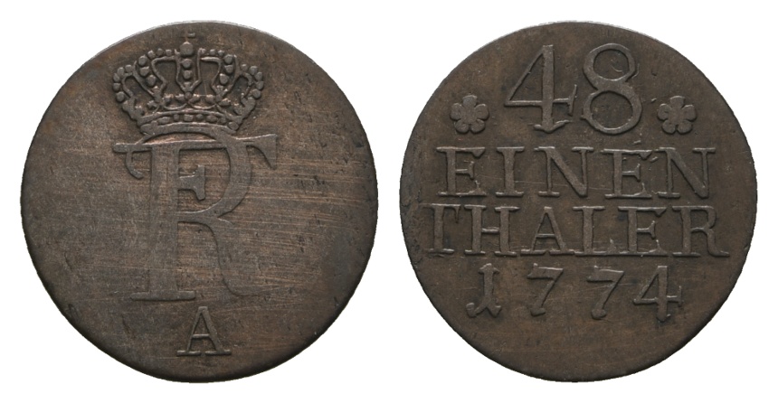  Altdeutschland; Kleinmünze 1774   