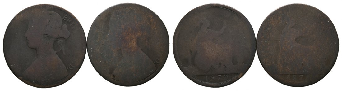  Großbritannien; 2 Kleinmünzen   
