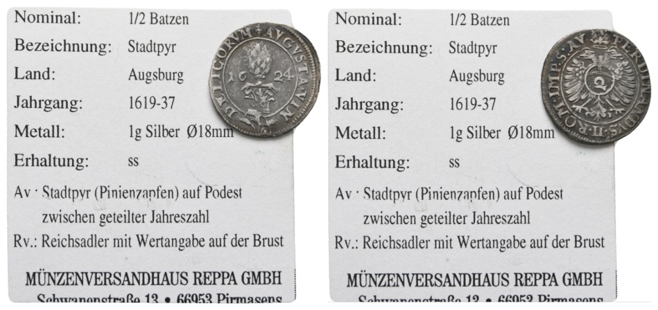  Augsburg, 1/2 Batzen   