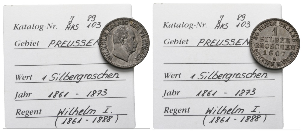  Preußen, 1 Silbergroschen 1867   