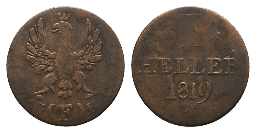  Altdeutschland; Kleinmünze 1819   