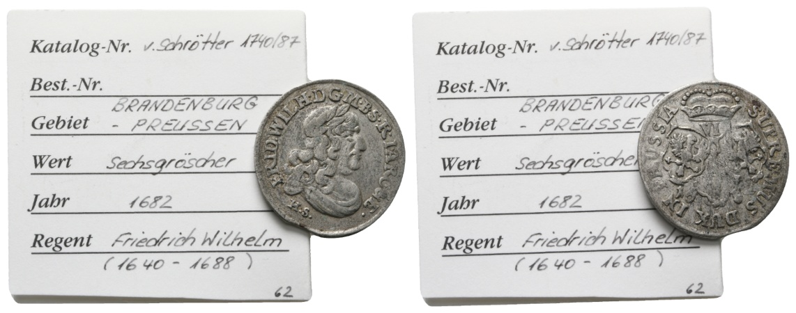  Brandenburg-Preußen, 6 Gröscher 1682   