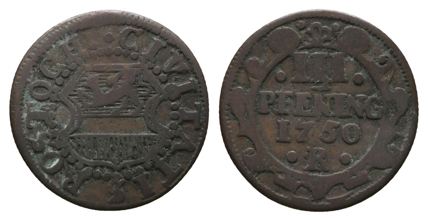  Altdeutschland; Kleinmünze 1750   