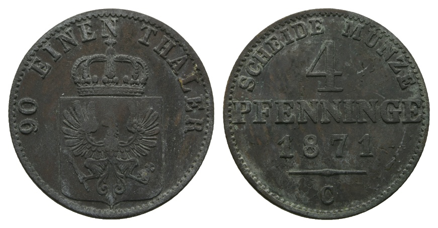  Altdeutschland; Kleinmünze 1871   