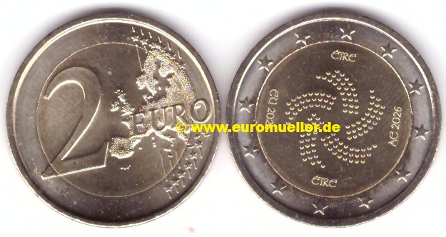Irland 2 Euro Gedenkmünze 2026...EU-Vorsitz   